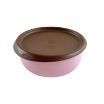 Tupperware Toque Mágico 4,3 Litros - Rosa com Tampa Marrom