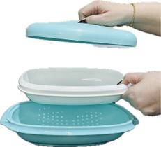 Tupperware Travessa Com Escorredor 1,5 Litros Micro-Ondas