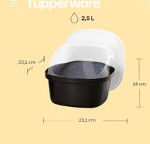 Tupperware travessa múltipla 3 peças original 2,5 litros preta Tupperware travessa múltipla 3 peças original 2,5 litros preta