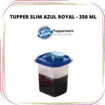 Tupperware Tupper Slim 350ml Transparente com Tampa Azul