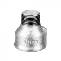 Tupy luva reduçao 3/4 x 1/2 macho / femea galvanizada