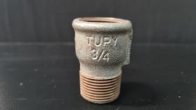 Tupy luva reduçao 3/4 x 1/2 macho / femea galvanizada