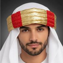 Turbante De Sheik Árabe P/ Fantasia De Príncipe Carnaval Festas Cor:BrancoTamanho:Único Turbante De Sheik Árabe P/ Fantasia De Príncipe Carnaval Festas Cor:BrancoTamanho:Único