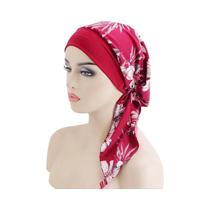Turbante Elástico Com Estampa Paisley, Lenço Pré-amarrado, Chapéu De Quimioterapia, Touca Casual