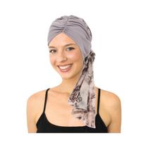 Turbante Hijab Com Estampa Floral Para Mulheres, Pré-Amarrado, Para Quimioterapia, Perda De Cabelo,