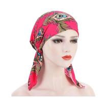 Turbante Muçulmano Estampado Moderno Com Cauda Longa, Lenço De Cabeça Macio E Elástico, Touca Para Turbante Muçulmano Estampado Moderno Com Cauda Longa, Lenço De Cabeça Macio E Elástico, Touca Para