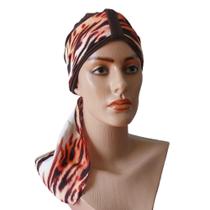 Turbante Mulheres Cabelo Acessório de cor Marrom + 2 Faixas Quimioterapia - ABELHINHA E VOCÊ BONITA