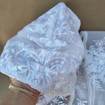 Turbante/Pano de Cabeça Umbanda/Candomblé Branco de Tule 2