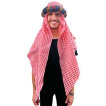 Turbante Sheik Árabe Masculino Luxo Para Fantasias 2 Itens