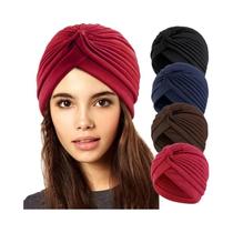 Turbantes Muçulmanos Femininos 4 Peças, Toucas Para Quimioterapia E Perda De Cabelo, Lenços De