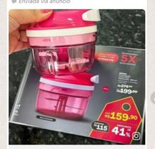 Turbo chef cor rosa tupperware- super sonic - Tritura 5 x mais rápido