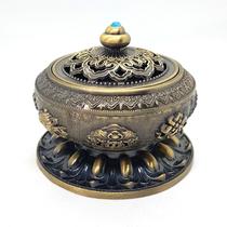 Turíbulo Incensário De Mesa Metal Riqueza Sofisticação 8cm Turíbulo Incensário De Mesa Metal Riqueza Sofisticação 8cm