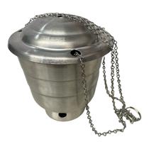 Turíbulo Para Defumação Médio em Alumínio Com Corrente 14 cm Turíbulo Para Defumação Médio em Alumínio Com Corrente 14 cm