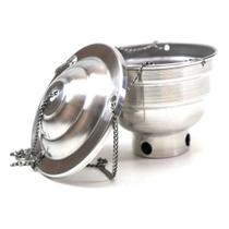 Turíbulo Sacro Defumador Divino Metal Defumação Correntes 15 Turíbulo Sacro Defumador Divino Metal Defumação Correntes 15