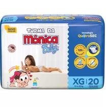 Turma Da Mônica Baby Fralda Jumbo Tam Xg Com 20 Un