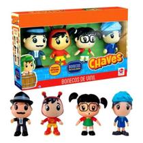 Turma Do Chaves Oficial 4 Bonecos Vinil Lider Brinquedos