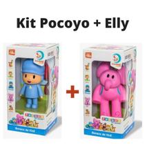 Turma Do Pocoyo Kit 2 Bonecos Vinil Pocoyo + Elly