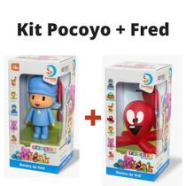 Turma Do Pocoyo Kit 2 Bonecos Vinil Pocoyo + Fred