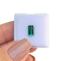 Turmalina Azul Esverdeada Baguete Retangular 1,37ct