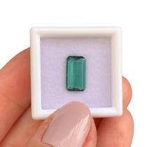 Turmalina Azul Esverdeada Baguete Retangular 2,11ct