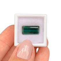 Turmalina Azul Esverdeada Retangular 5,68ct