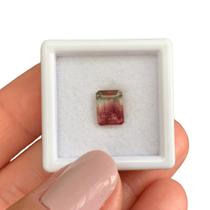 Turmalina Bicolor Baguete Retangular 1,68ct