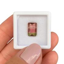 Turmalina Bicolor Baguete Retangular 2,56ct Turmalina Bicolor Baguete Retangular 2,56ct