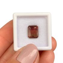 Turmalina Bicolor Baguete Retangular 3,43ct