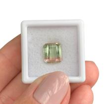 Turmalina Bicolor Baguete Retangular 3,55ct