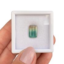 Turmalina Bicolor Baguete Retangular 4,64ct