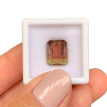 Turmalina Bicolor Baguete Retangular 5,38ct Turmalina Bicolor Baguete Retangular 5,38ct