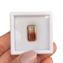 Turmalina Bicolor Baguete Retangular 7,10ct