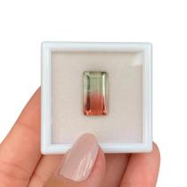 Turmalina Bicolor Baguete Retangular 7,56ct