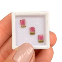 Turmalina Bicolor Baguete Retangular SET 1,29ct Turmalina Bicolor Baguete Retangular SET 1,29ct