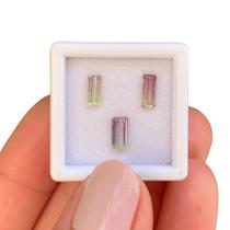 Turmalina Bicolor Baguete Retangular SET 1,45ct Turmalina Bicolor Baguete Retangular SET 1,45ct
