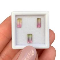 Turmalina Bicolor Baguete Retangular SET 1,61ct Turmalina Bicolor Baguete Retangular SET 1,61ct