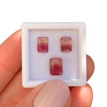 Turmalina Bicolor Baguete Retangular SET 2,59ct