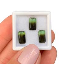 Turmalina Bicolor Baguete Retangular SET 5,19ct Turmalina Bicolor Baguete Retangular SET 5,19ct