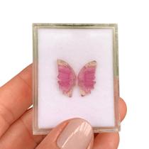Turmalina Bicolor Placa Borboleta Par 4,70ct Turmalina Bicolor Placa Borboleta Par 4,70ct