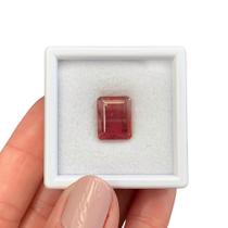 Turmalina Bicolor Rosa Baguete Retangular 9,18ct Turmalina Bicolor Rosa Baguete Retangular 9,18ct