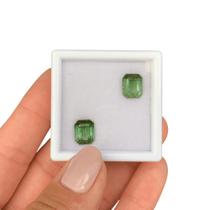 Turmalina Bicolor Verde Baguete Par 5,54ct