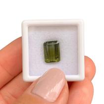 Turmalina Bicolor Verde Baguete Retangular 3,38ct Turmalina Bicolor Verde Baguete Retangular 3,38ct