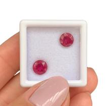 Turmalina Rosa Brilhante ø6mm Par 0,79ct