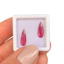 Turmalina Rosa Lágrima Gota Par 1,79ct