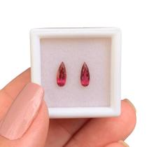 Turmalina Rubelita Lágrima Gota Par 0,79ct Turmalina Rubelita Lágrima Gota Par 0,79ct