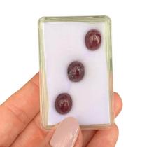 Turmalina Rubelita Olho-de-Gato Oval Cabochão SET 15,59ct