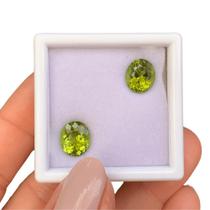 Turmalina Verde Amarelado Oval Par 6,89ct