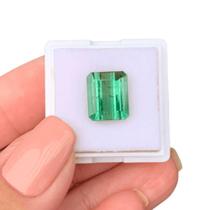 Turmalina Verde Azulada Retangular 6,26ct Turmalina Verde Azulada Retangular 6,26ct