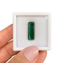 Turmalina Verde Azulado Baguete Retangular 9,10ct Turmalina Verde Azulado Baguete Retangular 9,10ct