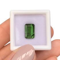 Turmalina Verde Baguete Retangular 3,03ct